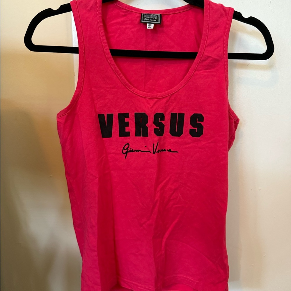 Versus Gianni Versace vintage 90’s Stretch Tank Top bright pink xs